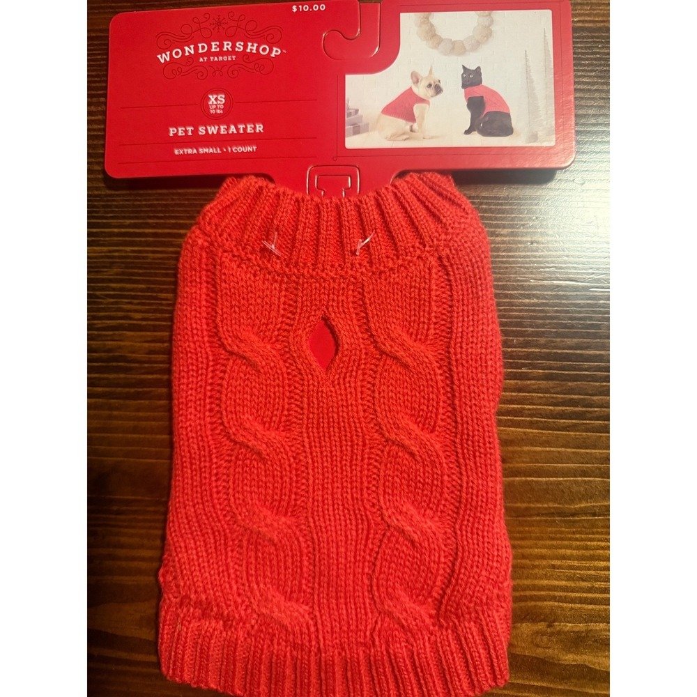 Wondershop at Target Red Pet Sweater Dog Cat Size L Up to 80 lbs